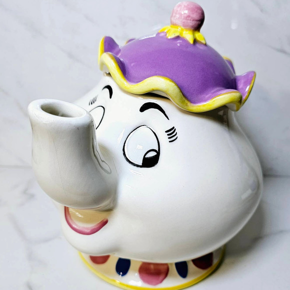 Whimsical Disney Treasure Craft Mrs. Potts Teapot From Beauty and the Beast - Picture 3 of 8